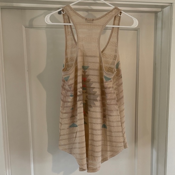 Beige Patterned Tank Top - Picture 4 of 5